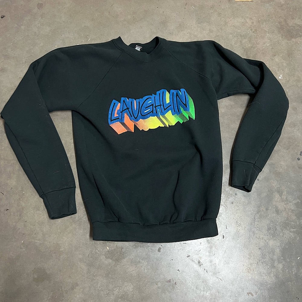 Vintage Laughlin Screen Stars Raglan Crewneck Sweater 80s 90s